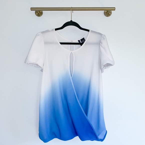 White & Blue Ombre Blouse - Picture 1 of 7